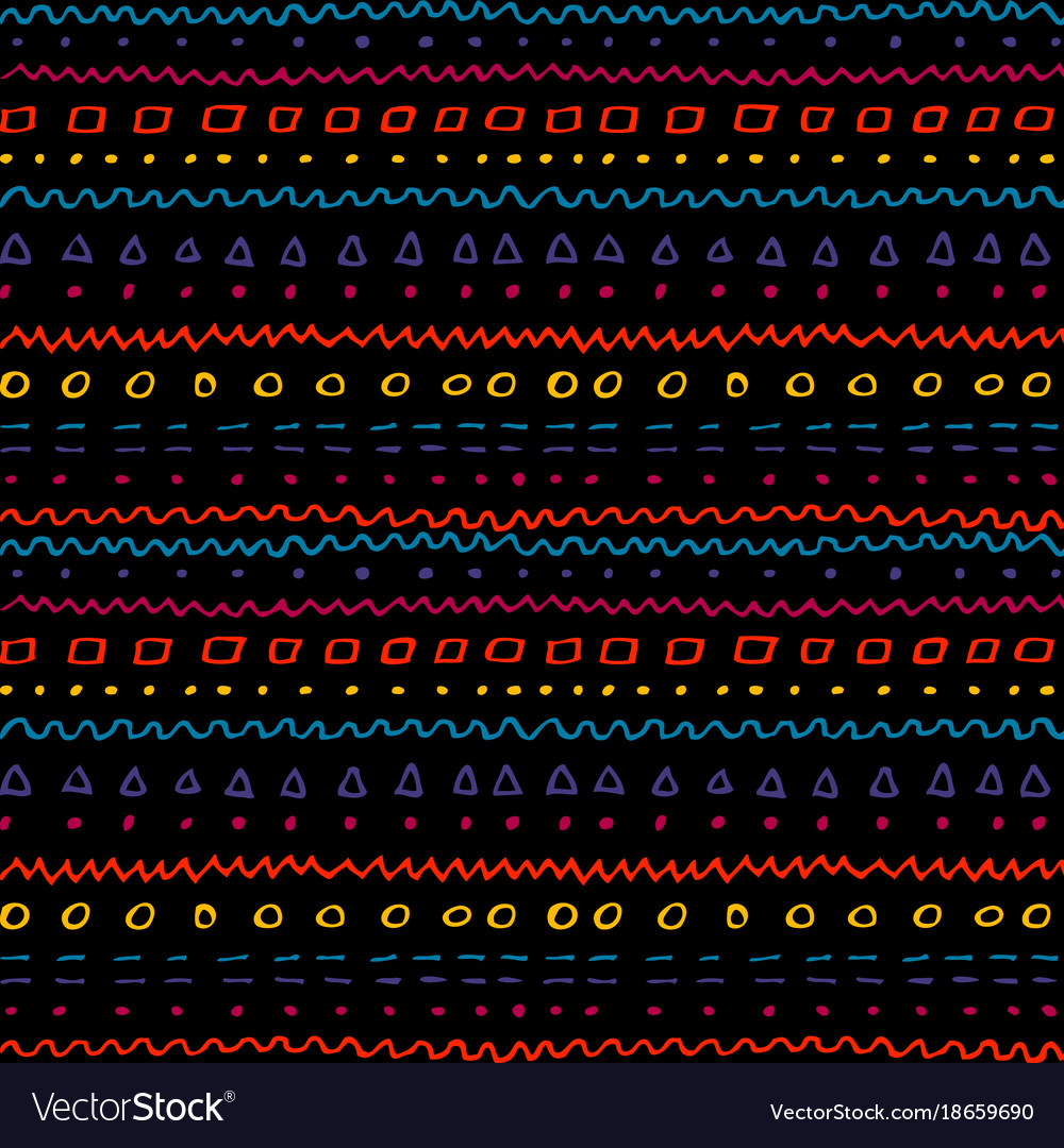 Abstract pattern with color hand drawn strokes