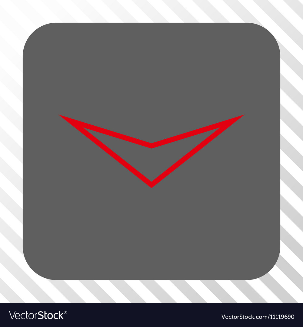 Arrowhead down rounded square button