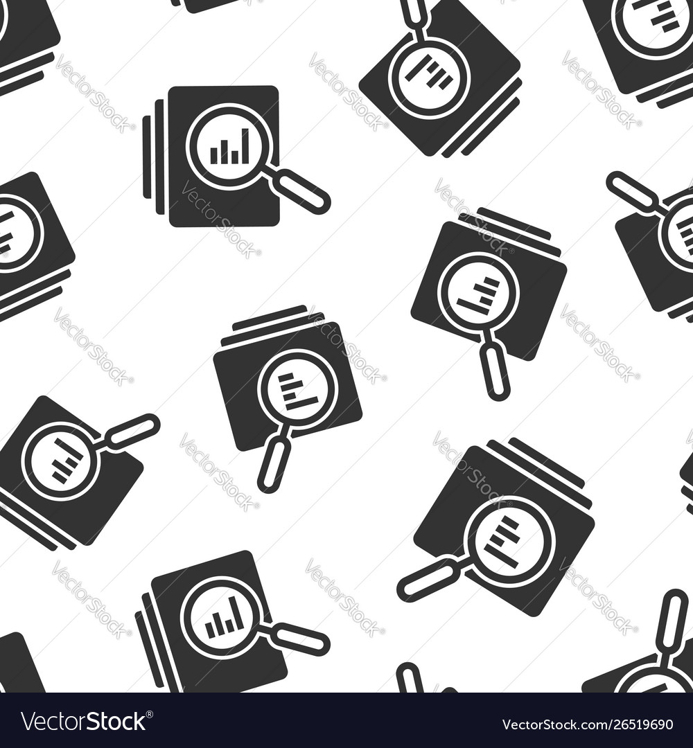 Audit document icon seamless pattern background vector image Audit document icon seamless pattern background