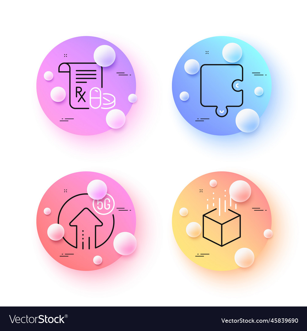 Augmented reality puzzle and 5g upload minimal Vector Image