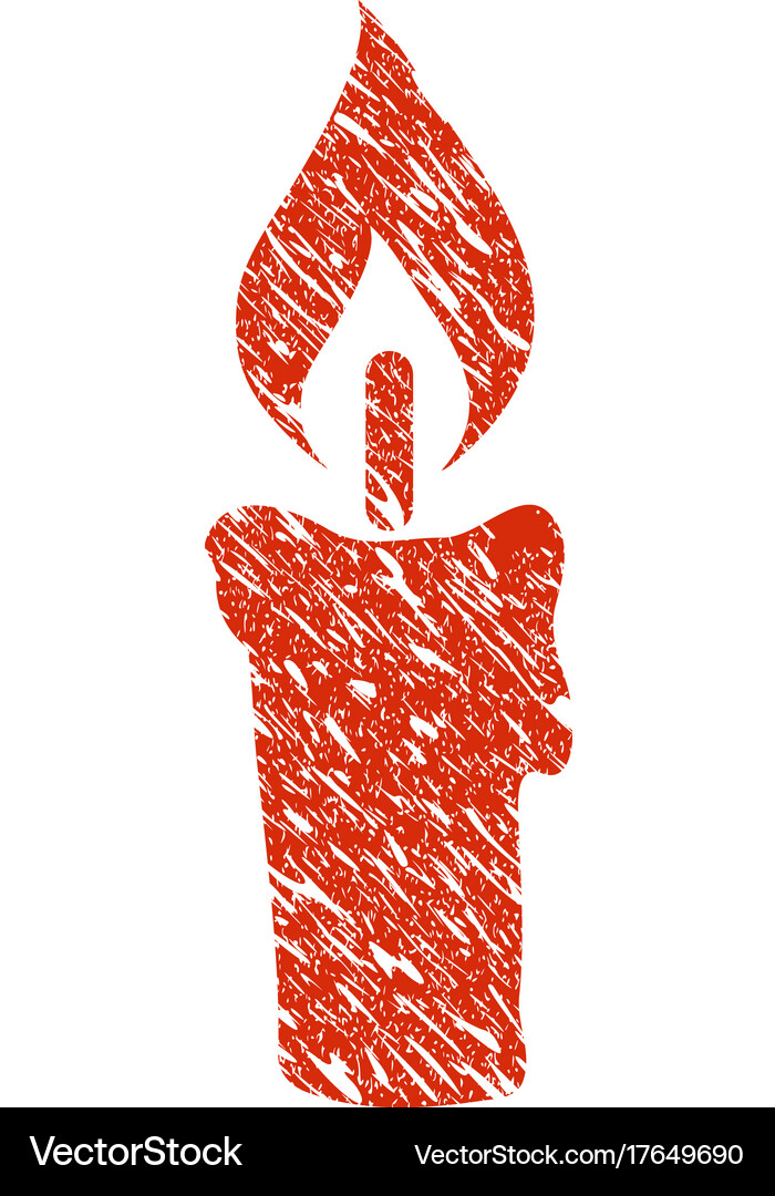 Candle icon grunge watermark Royalty Free Vector Image