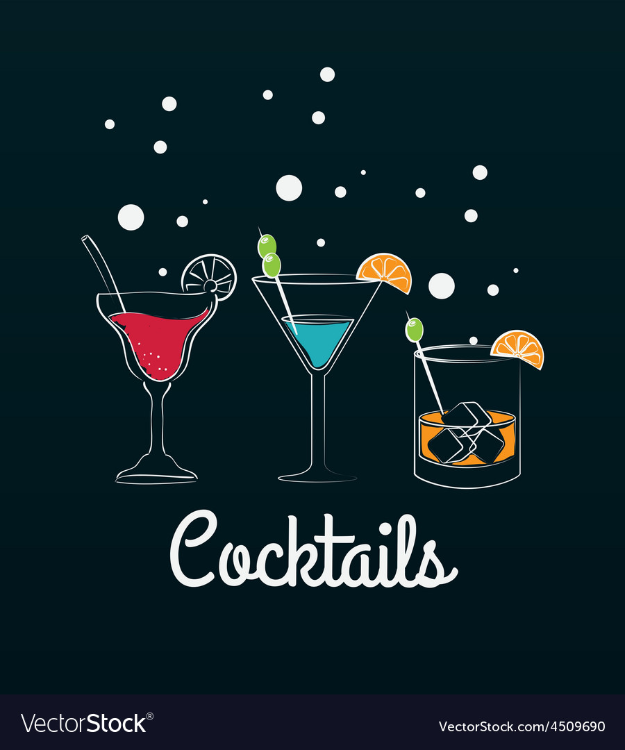 Cocktail Design Royalty Free Vector Image Vectorstock 1739