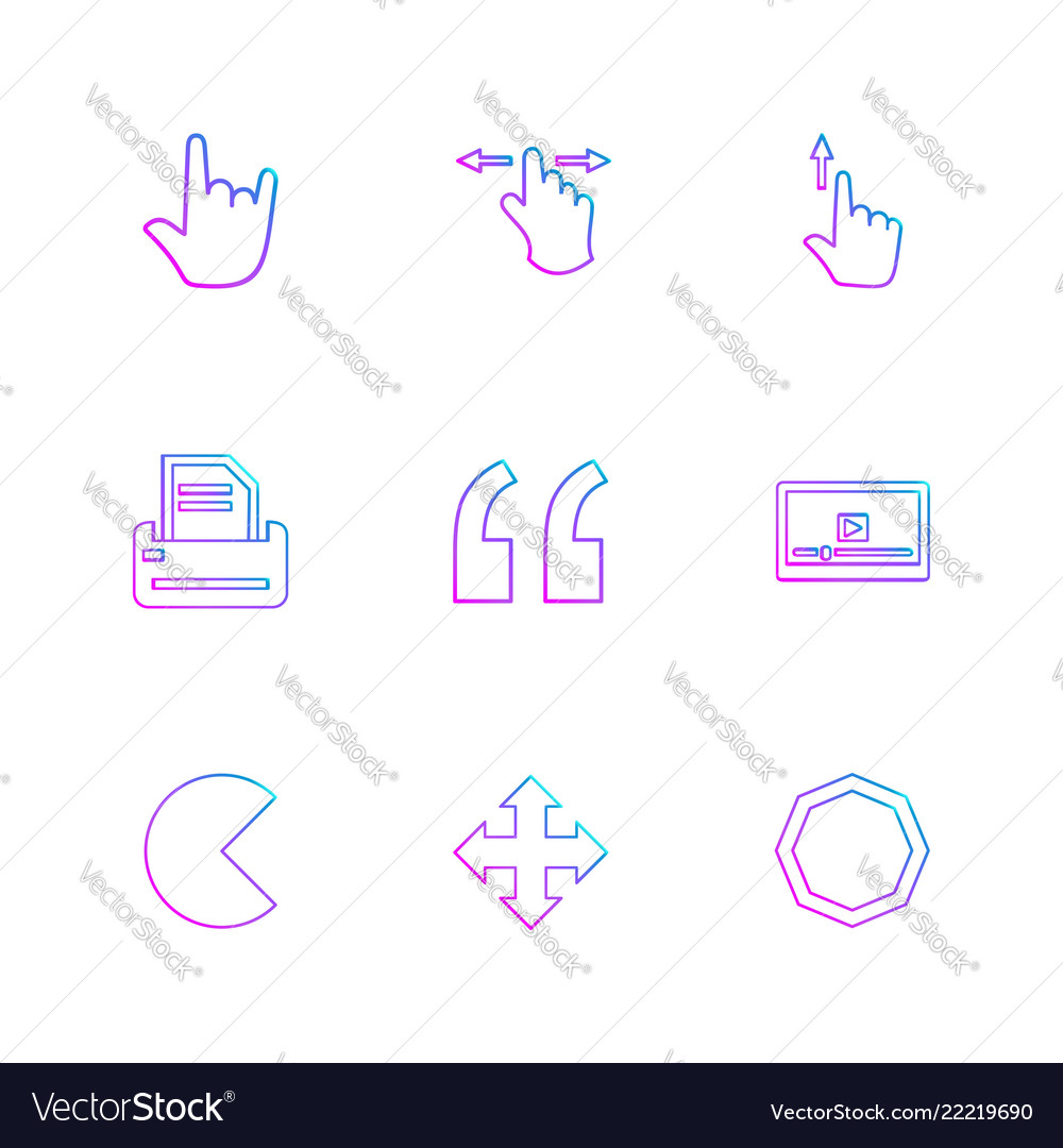 Commas dot slash hands pointer arrows