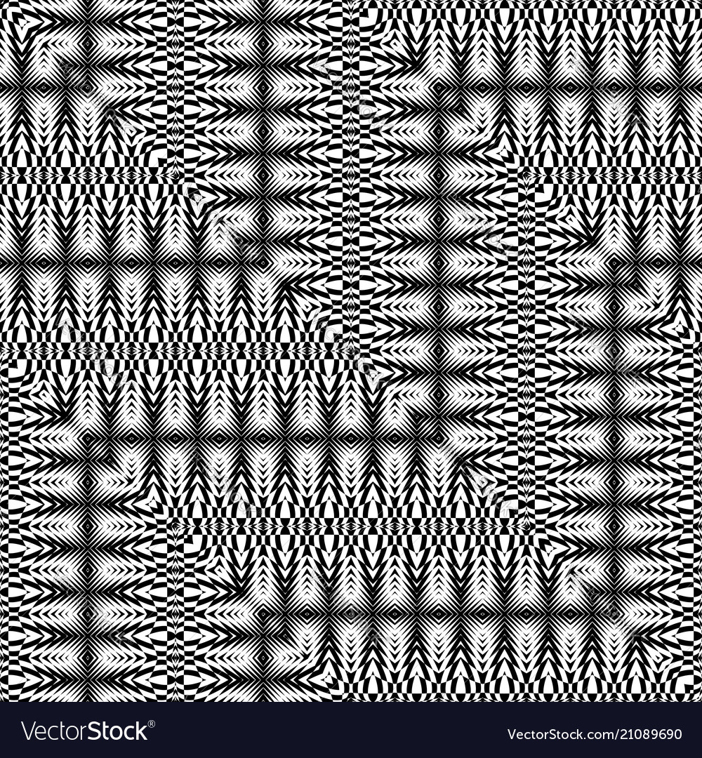 Design seamless monochrome zigzag pattern vector image Design seamless monochrome zigzag pattern