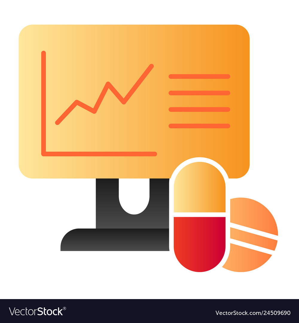 Drugs price increase flat icon recipe