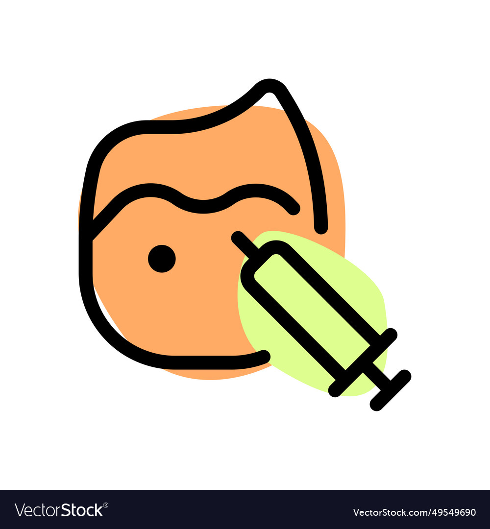 Gesichtschirurgie mit Anästhesiekur vector image Gesichtschirurgie mit Anästhesiekur