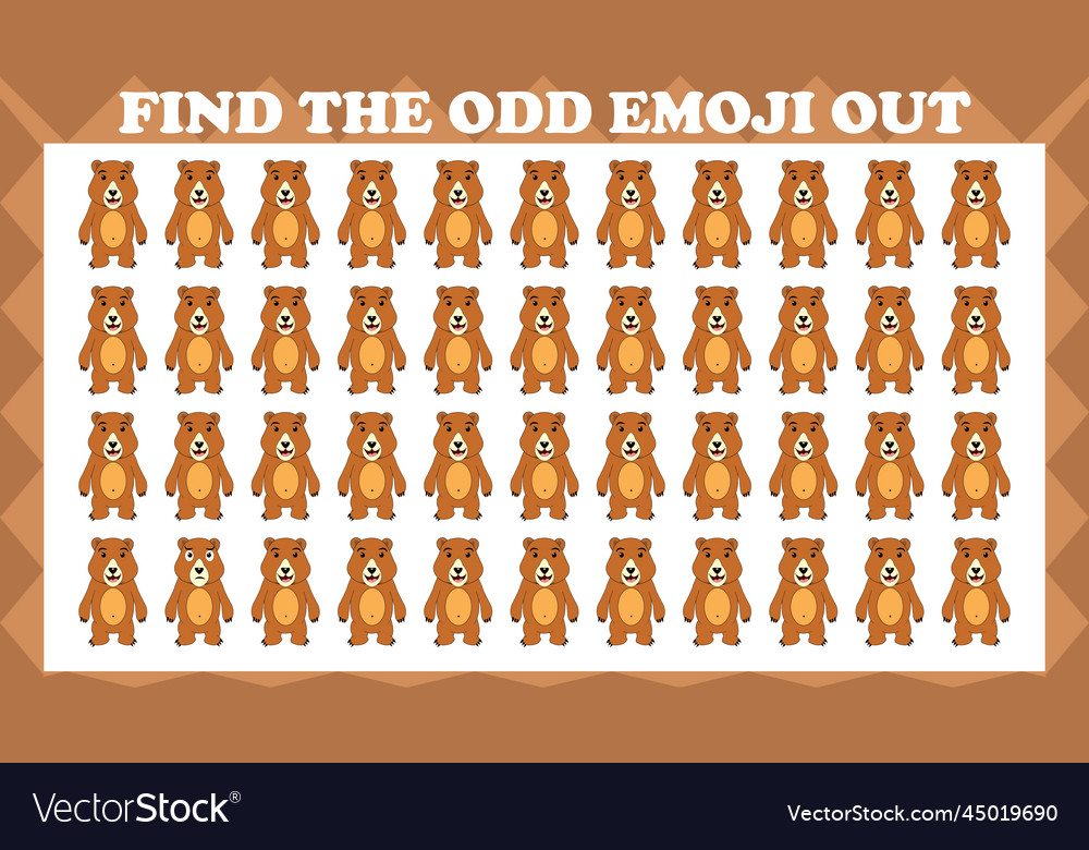 Find the odd emoji out visual logic puzzle game