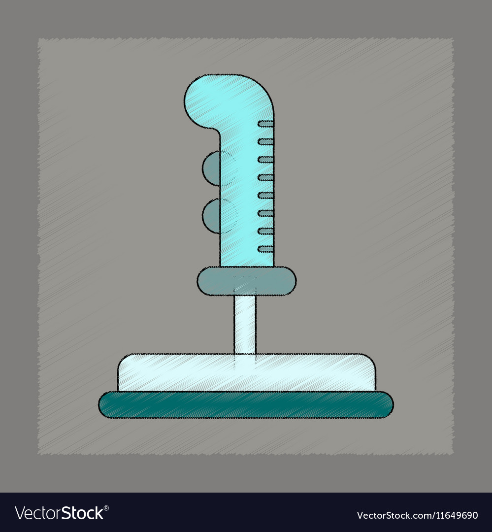 Flat shading style icon game joystick