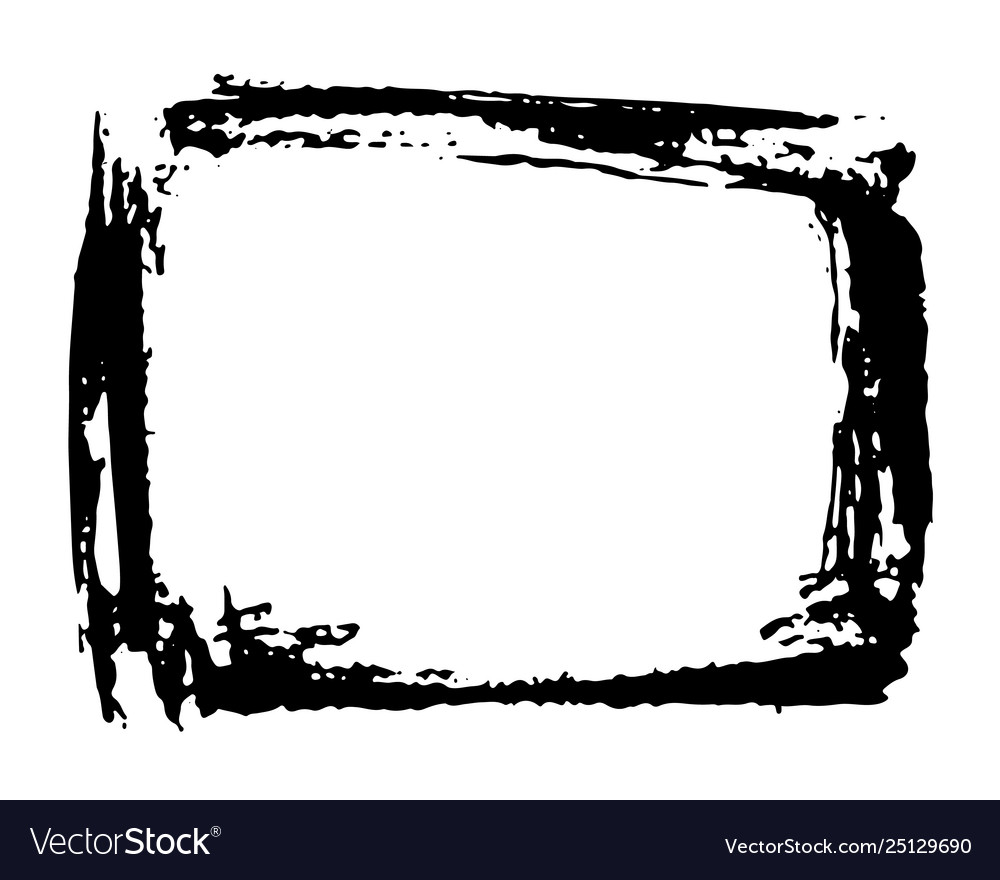 Frame Or Text Box Grunge Textured Hand Drawn Vector Image 6556