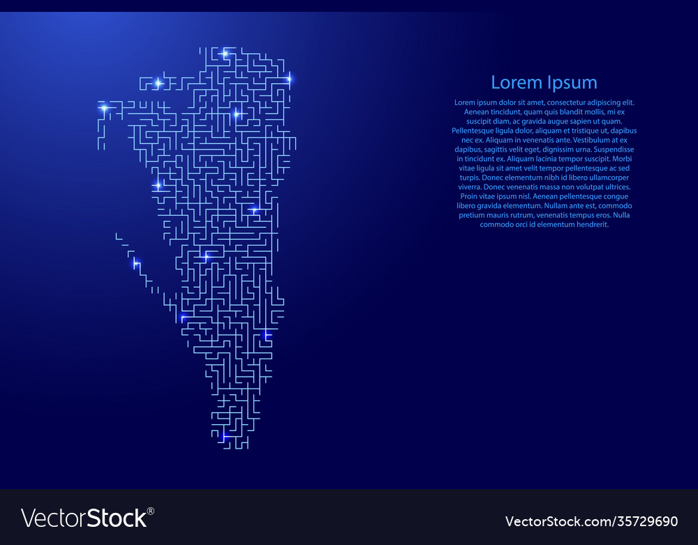 Gibraltar map from blue pattern maze grid