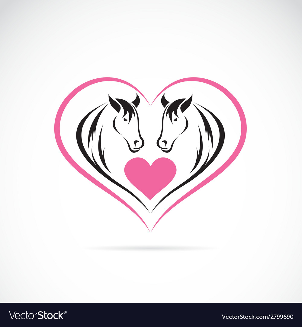 Download Horse and heart Royalty Free Vector Image - VectorStock