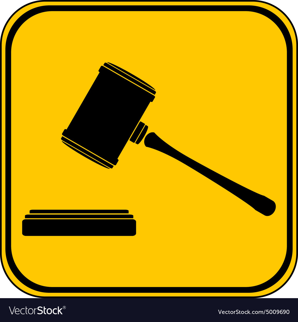 Judge gavel button