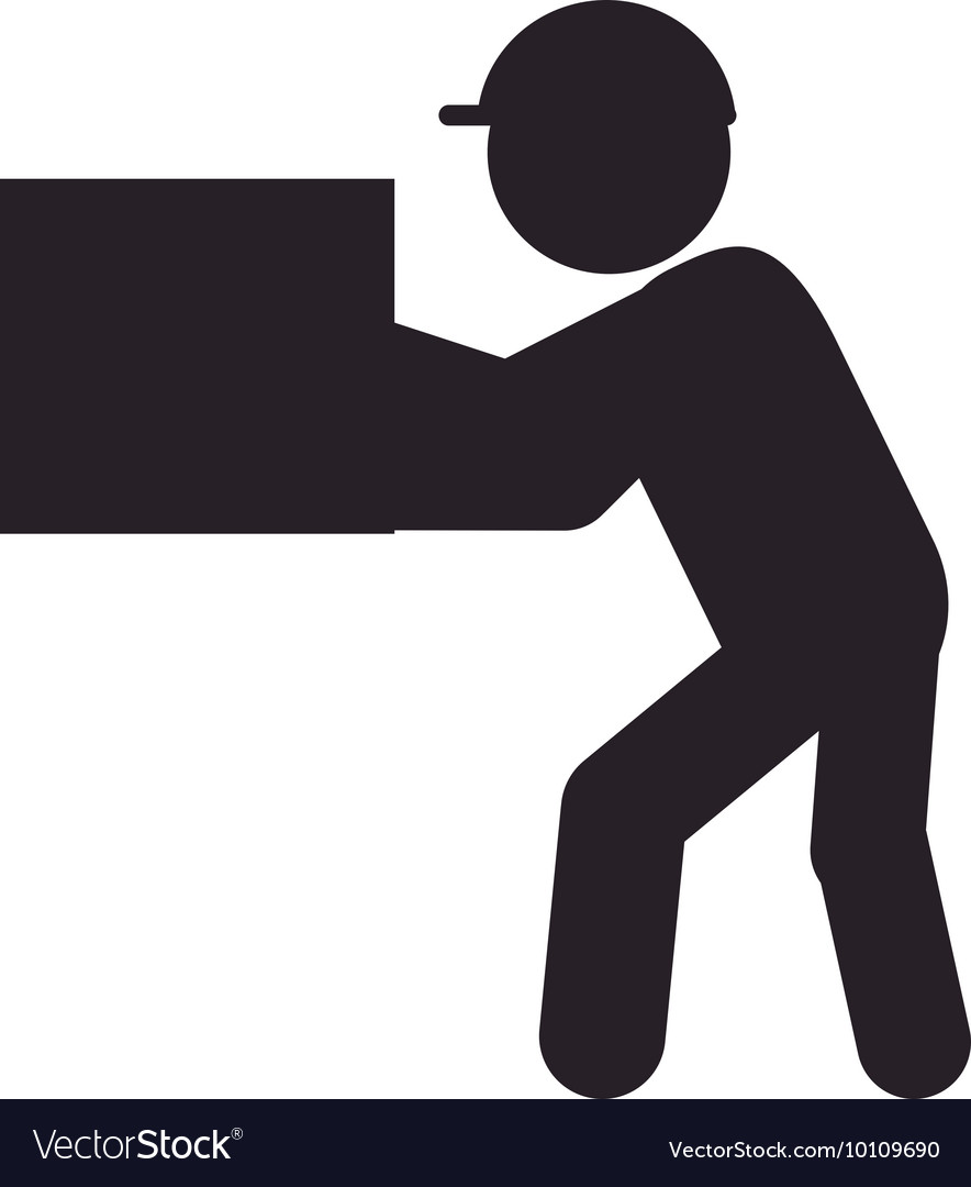Man with Delivery Box Icon