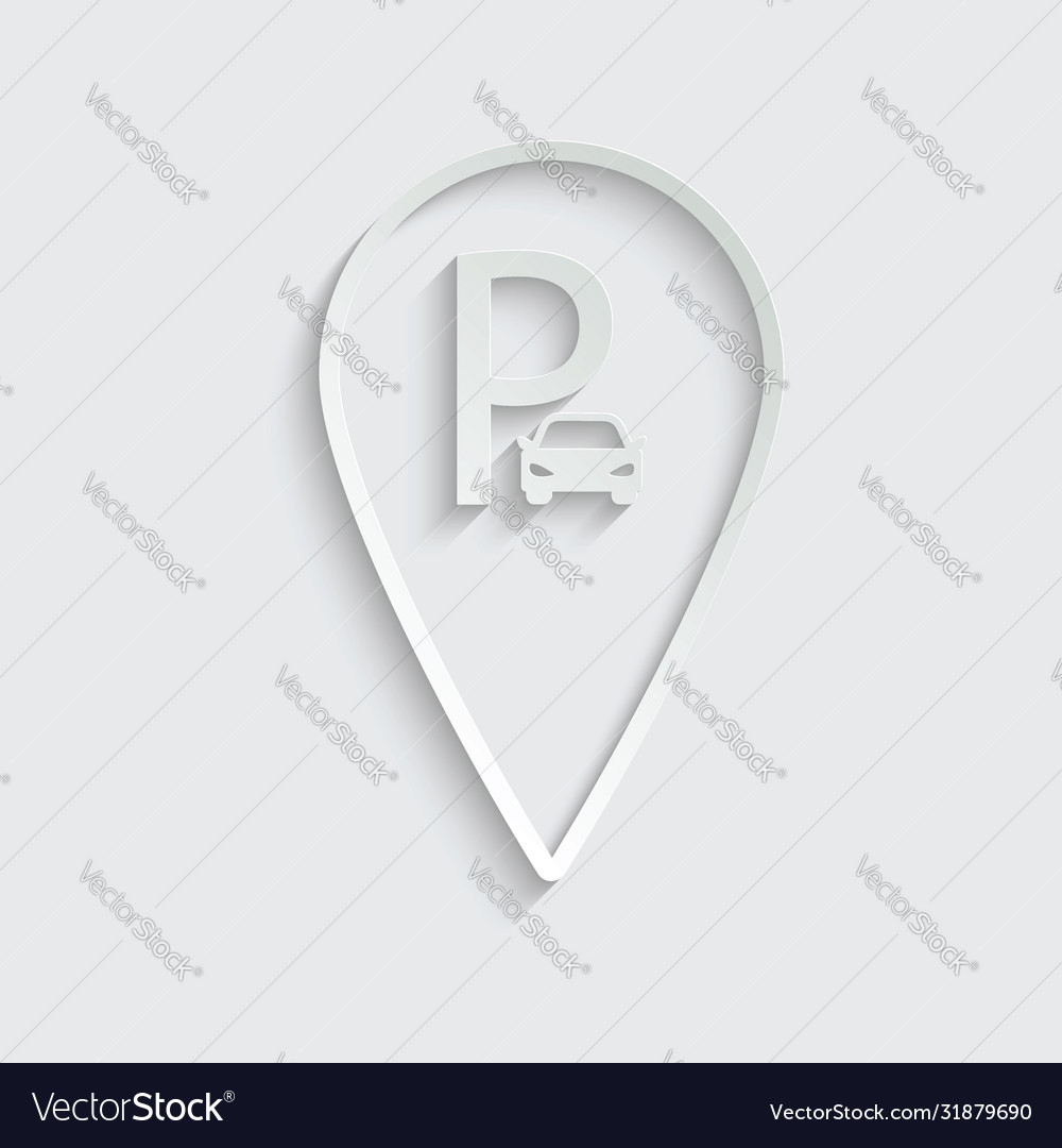 Parking icon map pointer vector image Parking icon map pointer