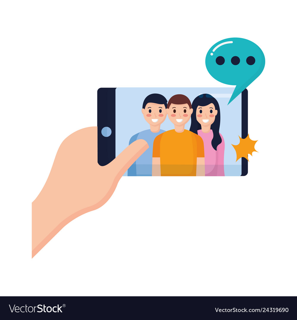 People taking selfie