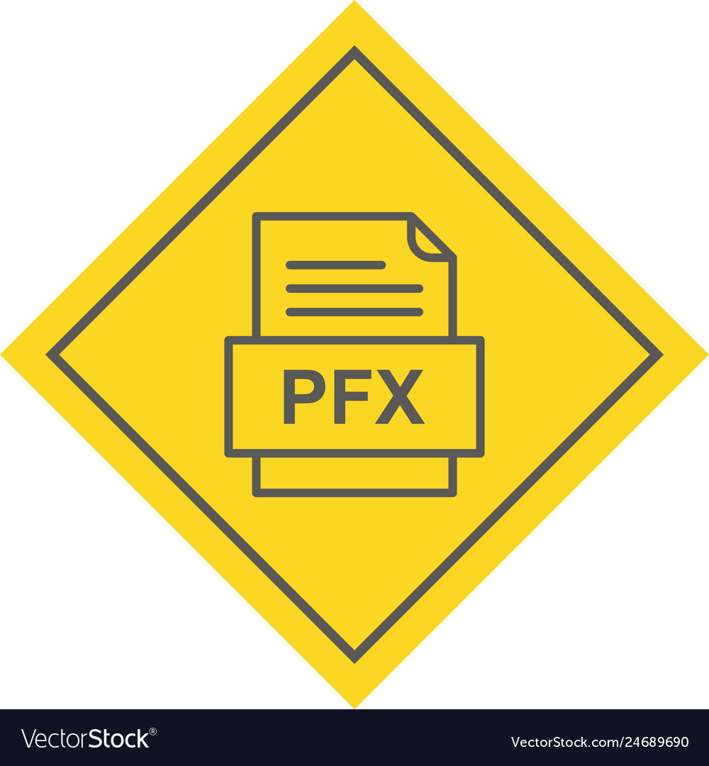 Pfx file document icon