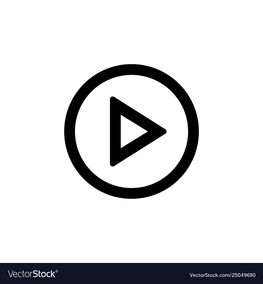 Play icon for simple flat style ui design