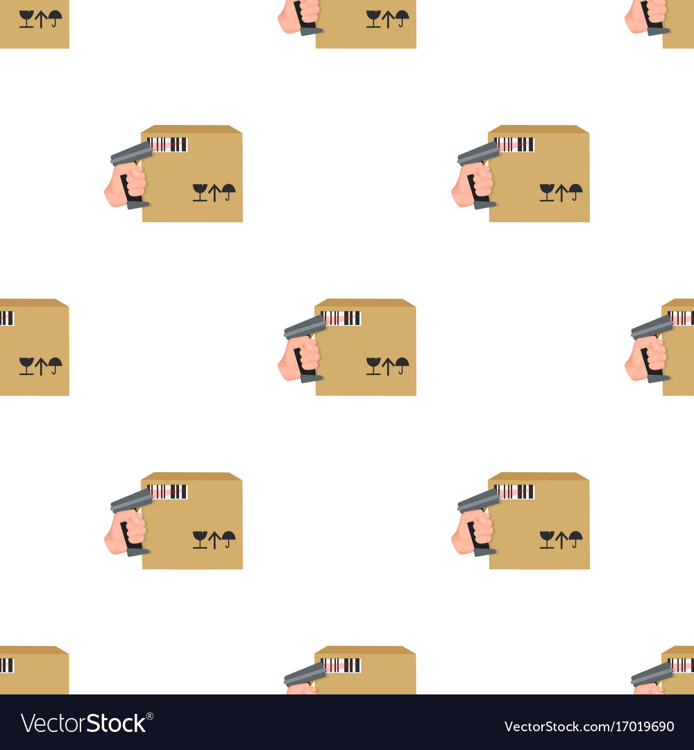 Scan the bar code on box logistics