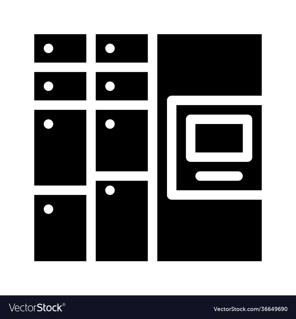 Self-service mail or smart logistic system vector image Self-service mail or smart logistic system