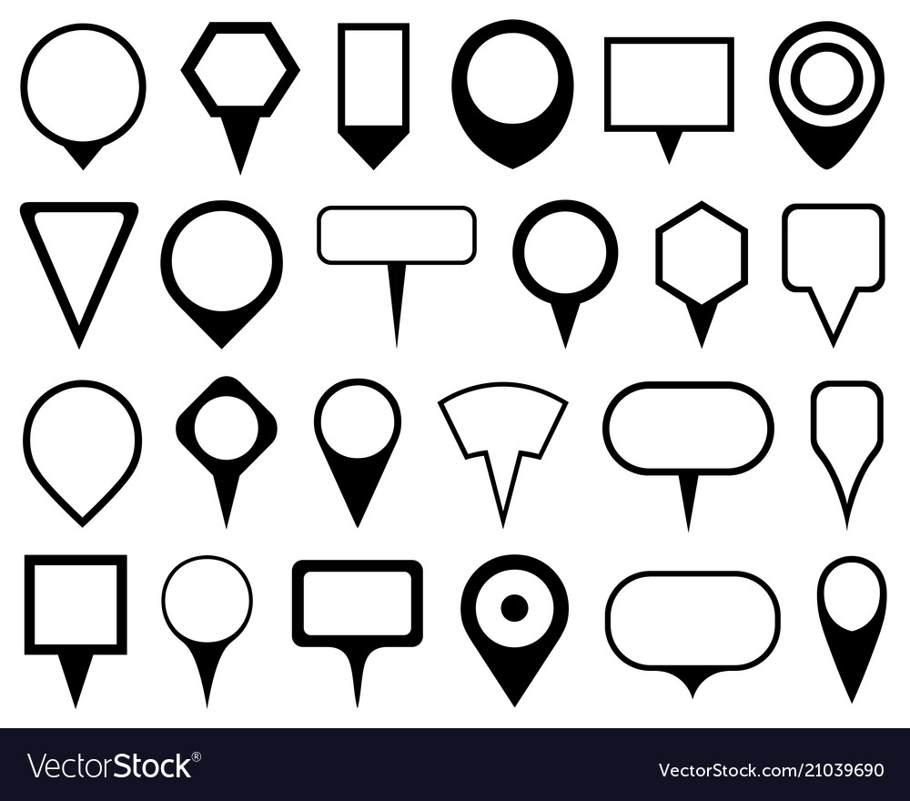 Set of different pointers vector image Set of different pointers