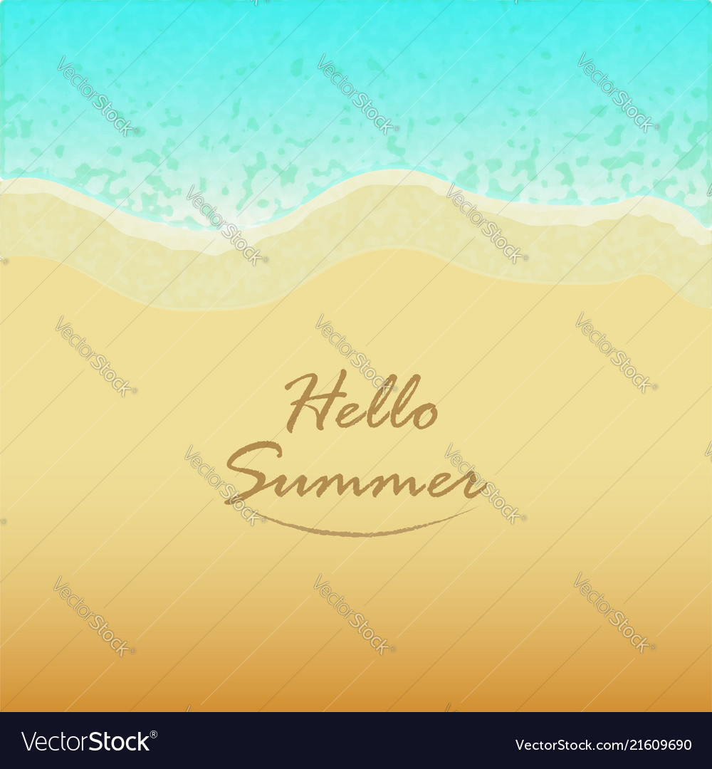 Summer background with hello text