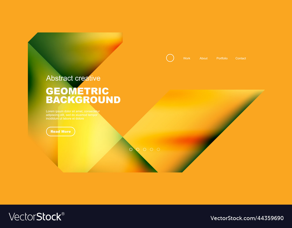 Triangles with fluid gradients abstract landing