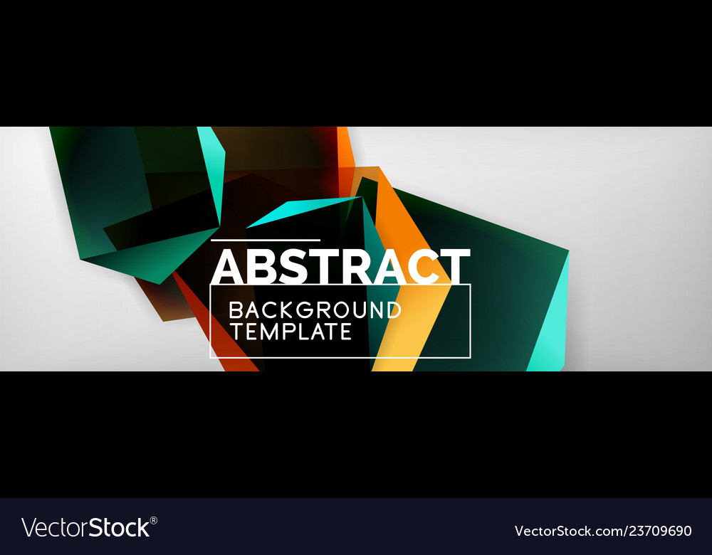 Triangular 3d geometric shapes composition vector image Triangular 3d geometric shapes composition