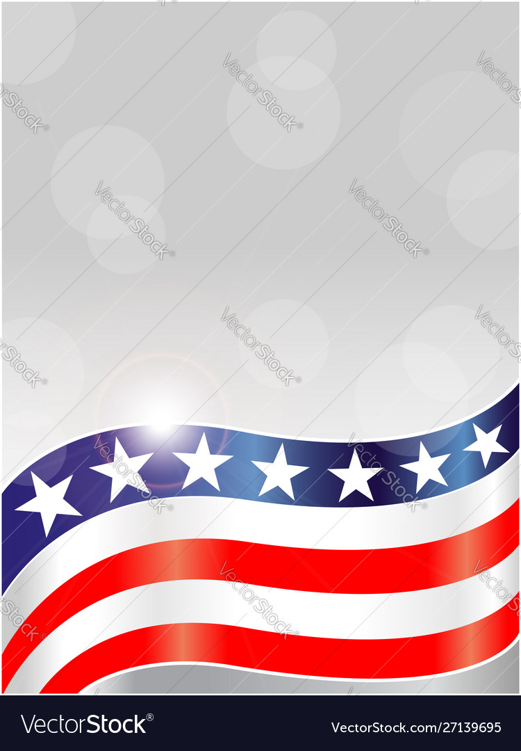 Abstract american flag symbols background card Vector Image