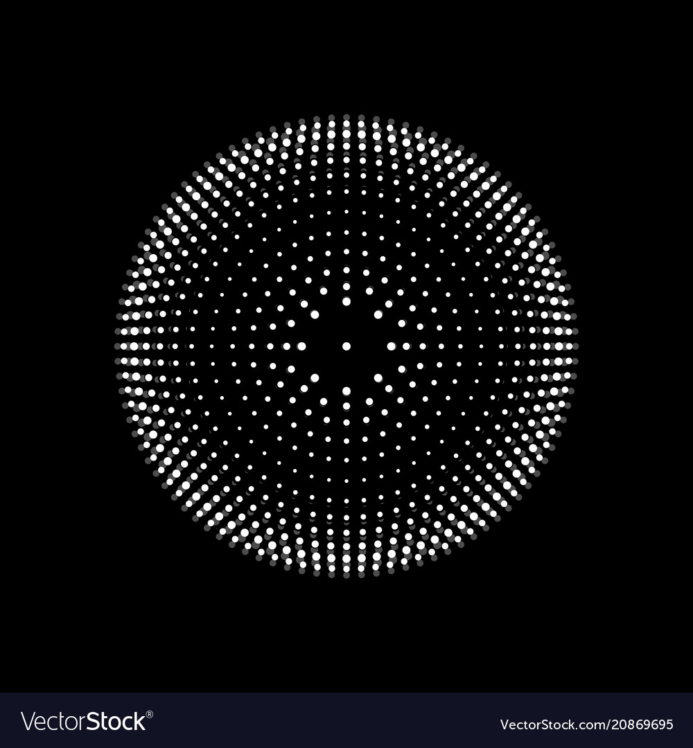 Abstract dotted circles dots in circular form