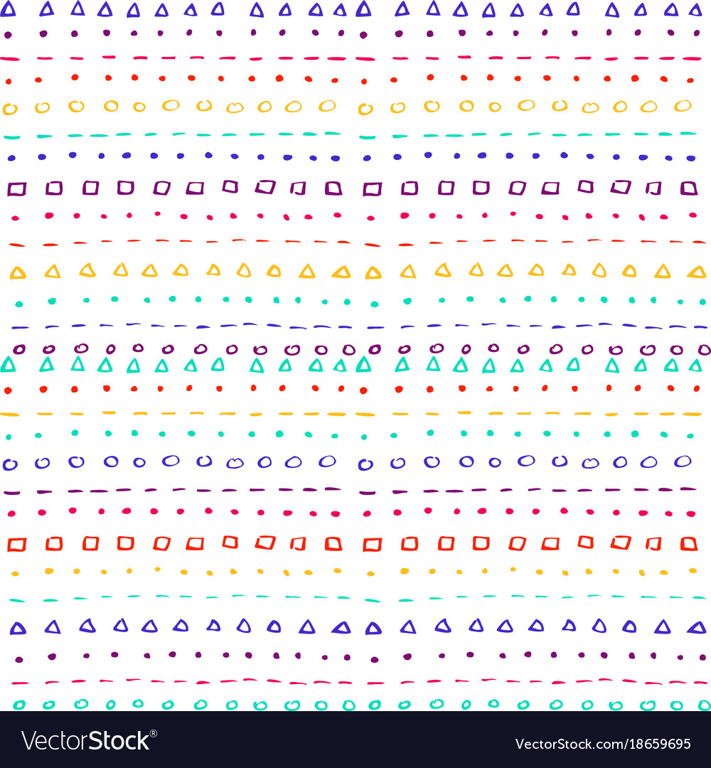 Abstract pattern with color hand drawn strokes