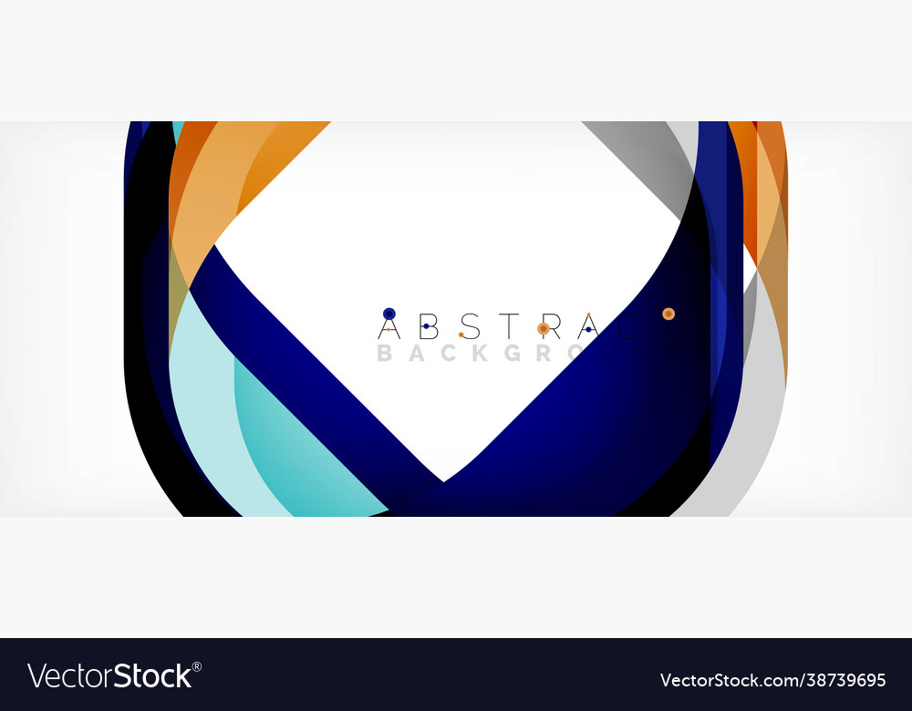 Abstract square shape with overlapping waves