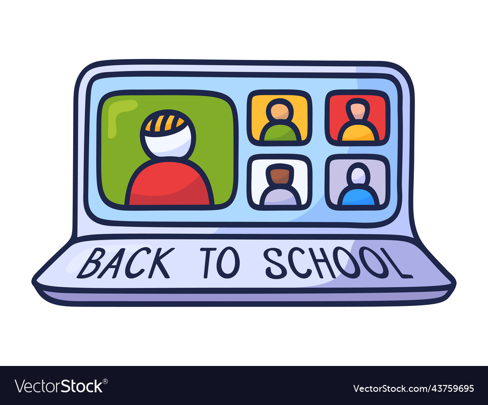 Back to school online education concept