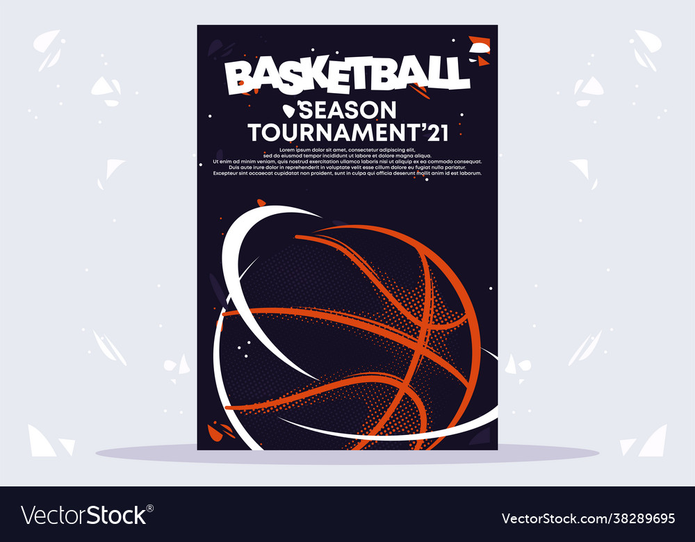 Basketball game poster template