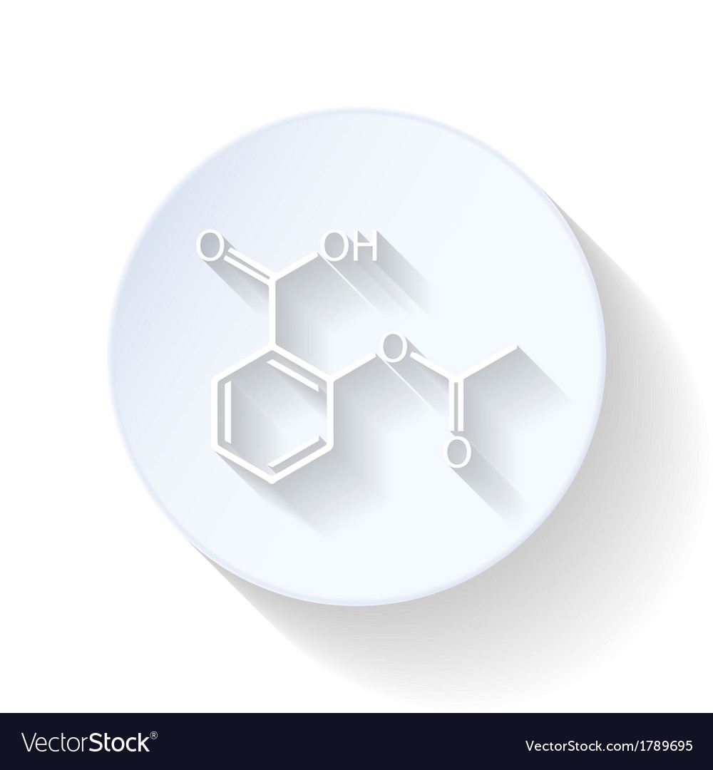 Chemical formula flat icon Royalty Free Vector Image