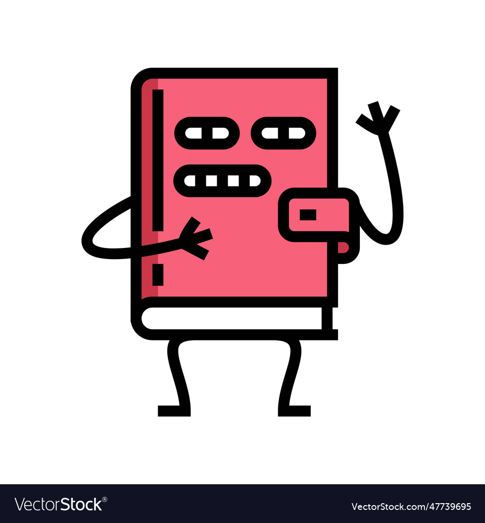 Children book character color icon vector image Children book character color icon