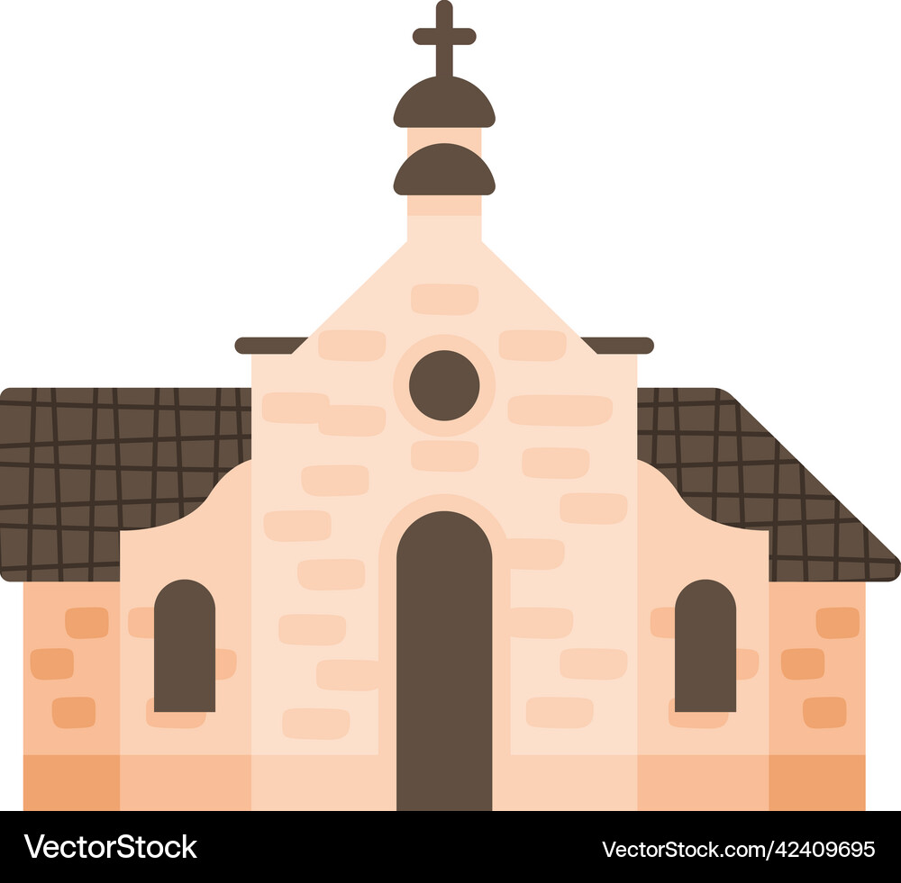 Church building facade Royalty Free Vector Image