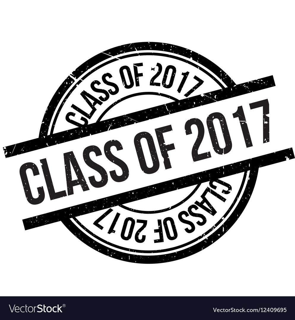 Class of 2017 stamp Royalty Free Vector Image - VectorStock