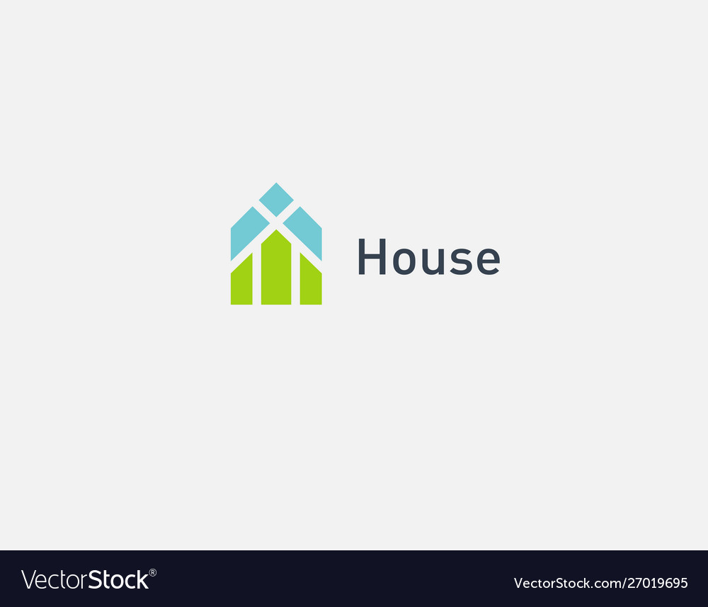 Creative abstract bright logo green and blue