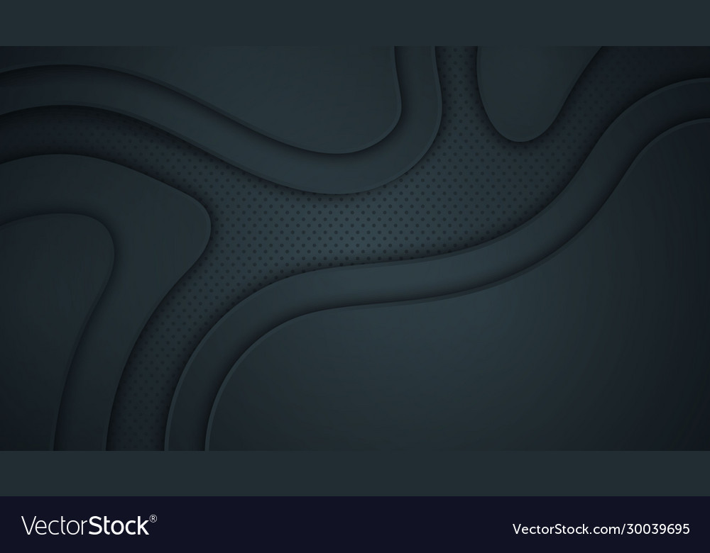 Dark abstract background with overlap layers Vector Image