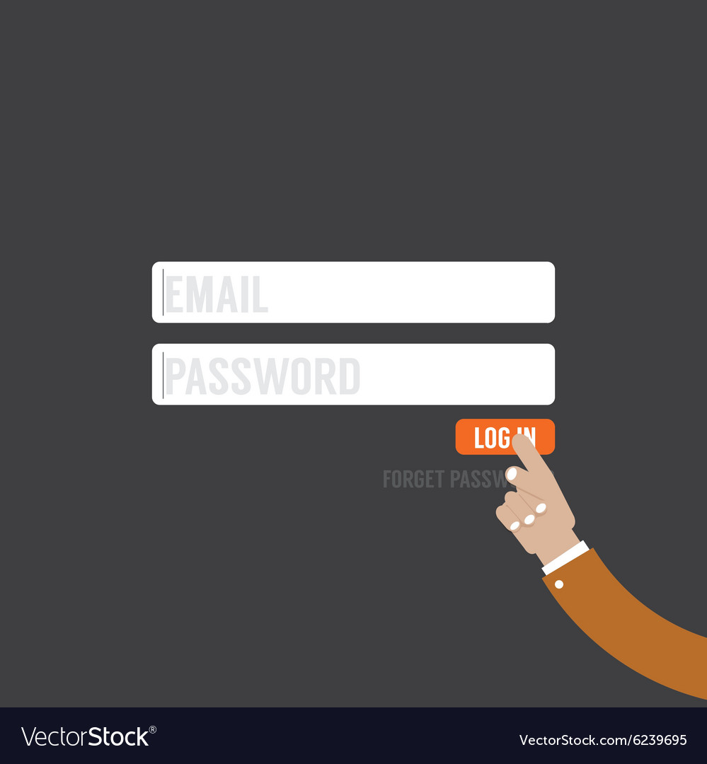 Flat design member login website form