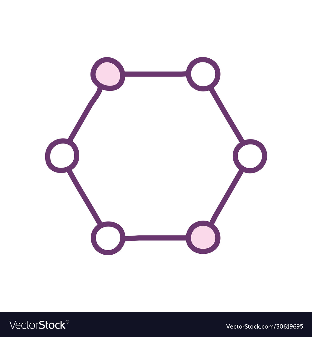 Isolated atom line style icon design