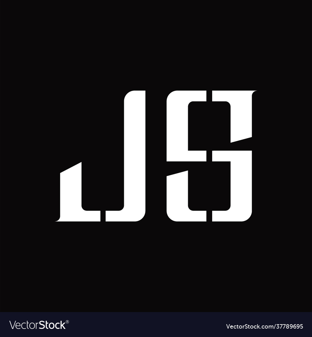 Js slogo monogram with middle slice design