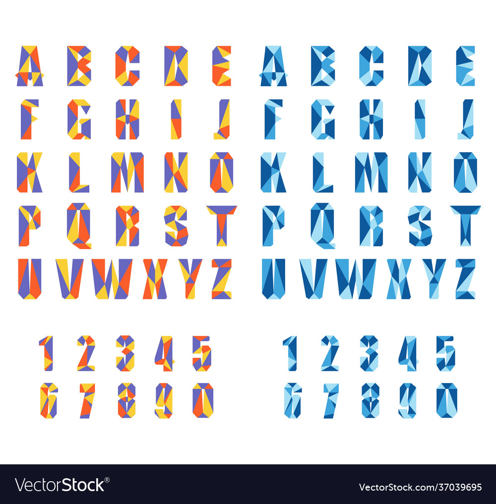 Low poly alphabet lowpoly letters