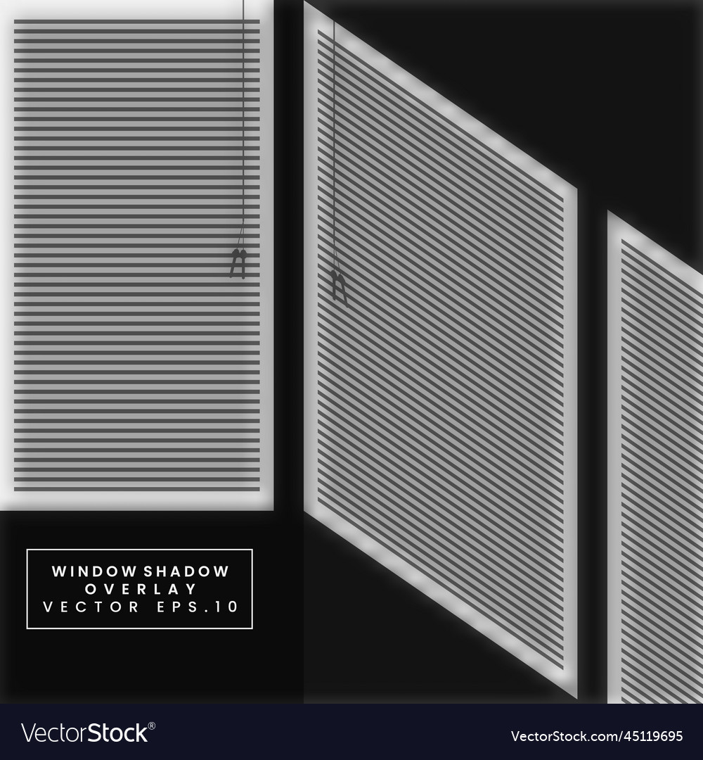 Roller window shadow overlay image vector image Roller window shadow overlay image