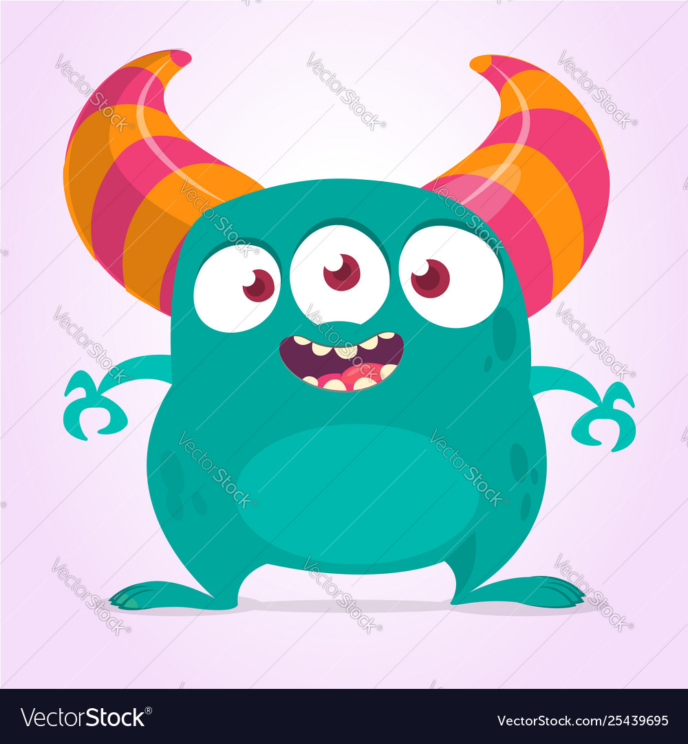 Drei-Eyed Cartoon Monster