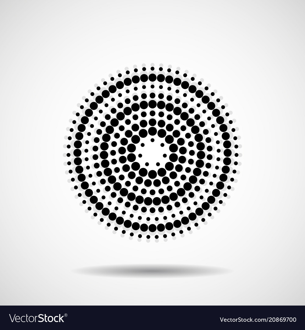 Abstract dotted circles dots in circular form Vector Image Abstract dotted circles dots in circular form