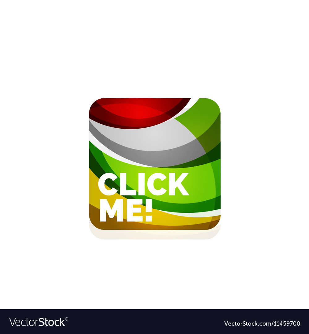 Abstract square button template