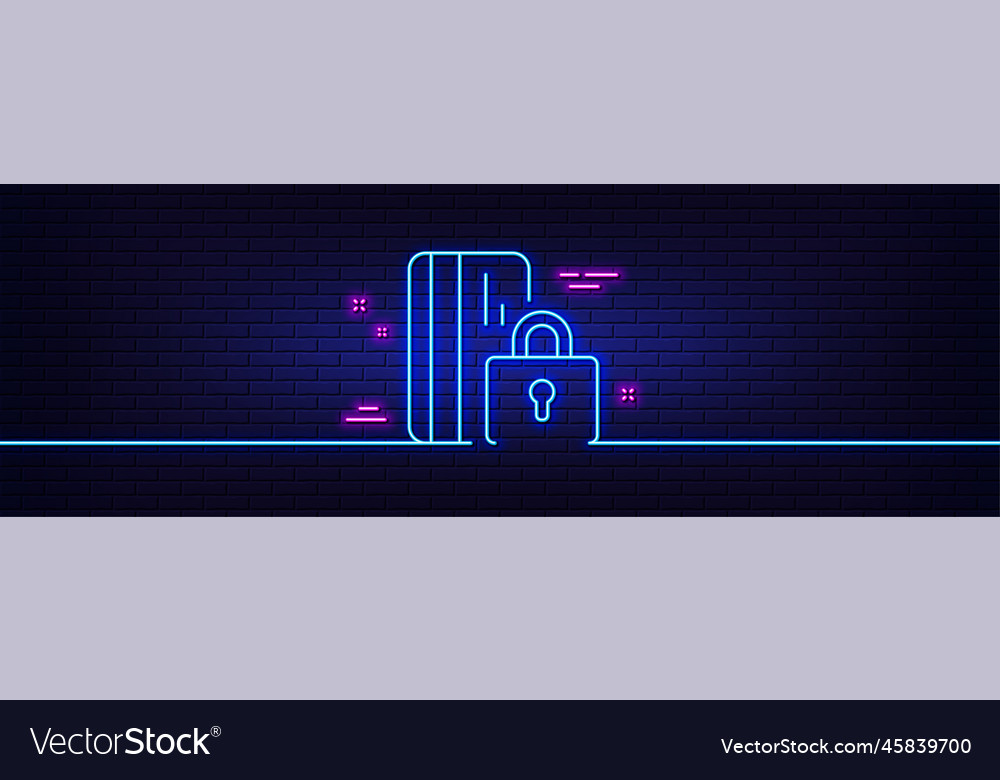 Blocked credit card line icon bank money sign