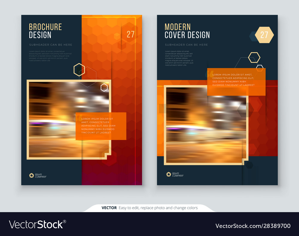 Brochure design a4 cover template for Royalty Free Vector