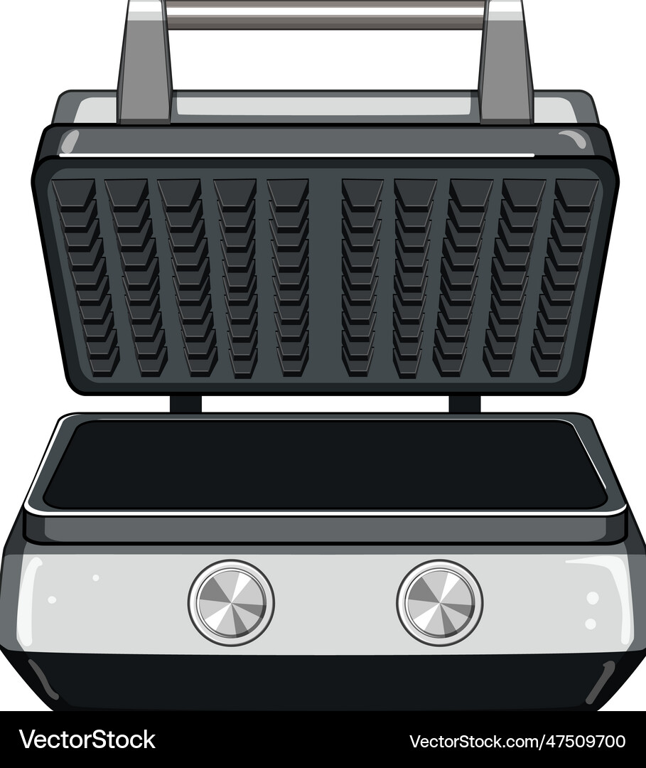 Cooking waffle iron cartoon Royalty Free Vector Image